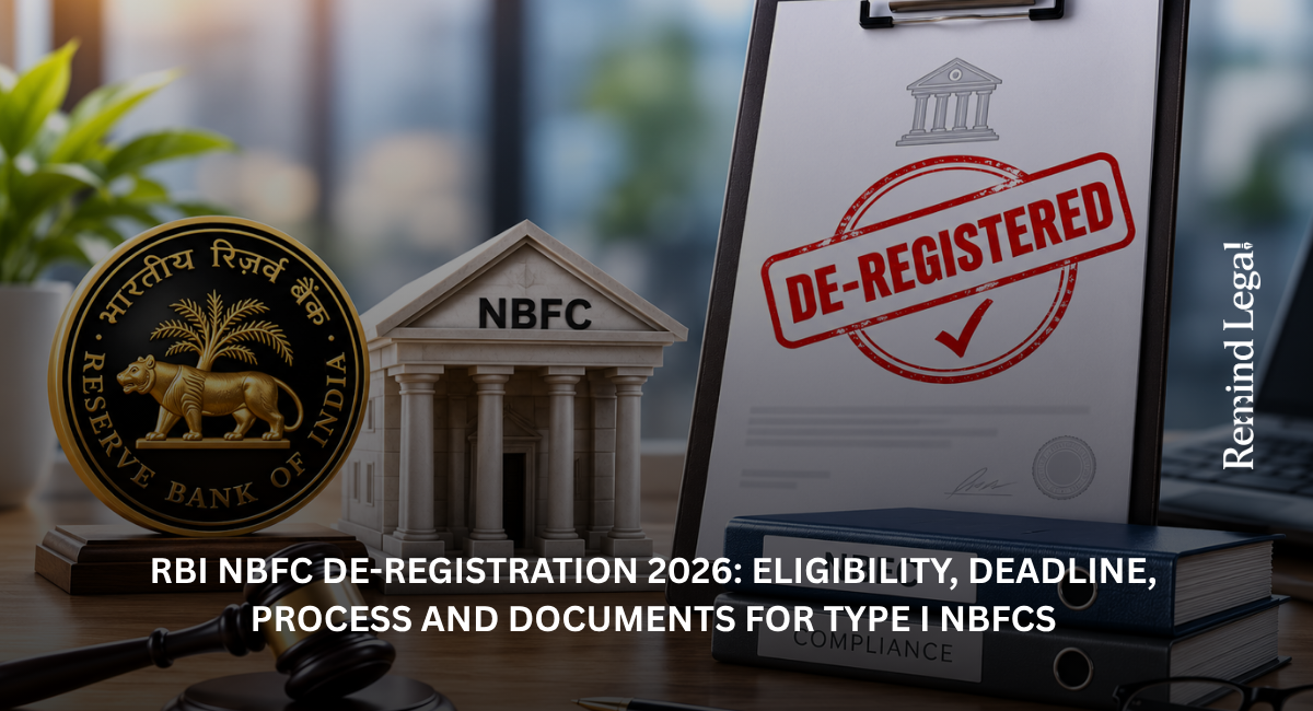 RBI NBFC De-registration 2026 Eligibility Deadline Process and Documents for Type I NBFCs